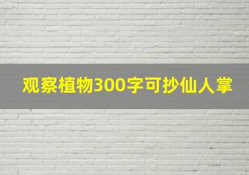 观察植物300字可抄仙人掌