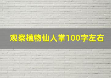 观察植物仙人掌100字左右