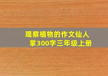 观察植物的作文仙人掌300字三年级上册