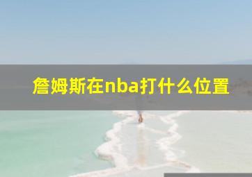 詹姆斯在nba打什么位置