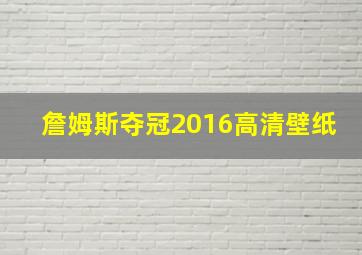 詹姆斯夺冠2016高清壁纸