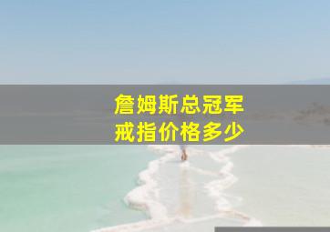 詹姆斯总冠军戒指价格多少