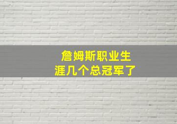 詹姆斯职业生涯几个总冠军了