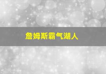 詹姆斯霸气湖人