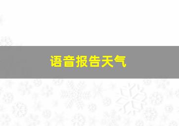 语音报告天气