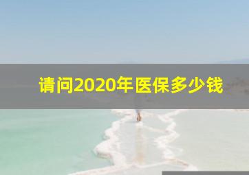 请问2020年医保多少钱