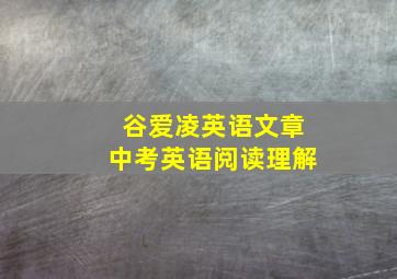 谷爱凌英语文章中考英语阅读理解