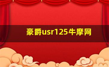 豪爵usr125牛摩网