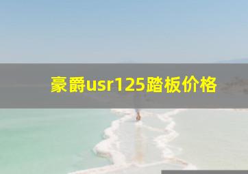 豪爵usr125踏板价格