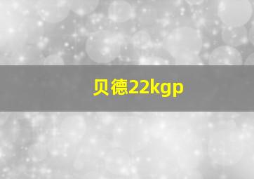 贝德22kgp