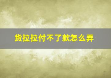 货拉拉付不了款怎么弄