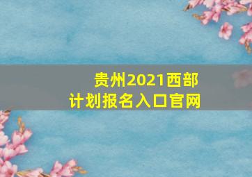 贵州2021西部计划报名入口官网