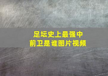 足坛史上最强中前卫是谁图片视频