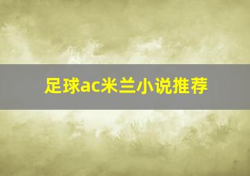 足球ac米兰小说推荐