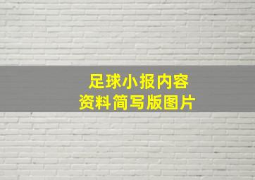 足球小报内容资料简写版图片