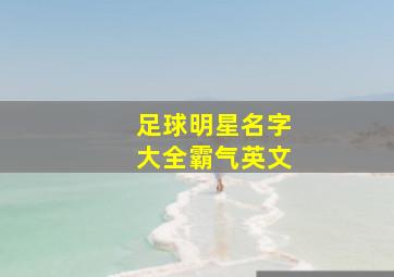 足球明星名字大全霸气英文