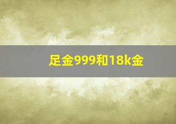 足金999和18k金