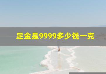 足金是9999多少钱一克