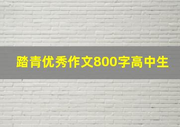 踏青优秀作文800字高中生