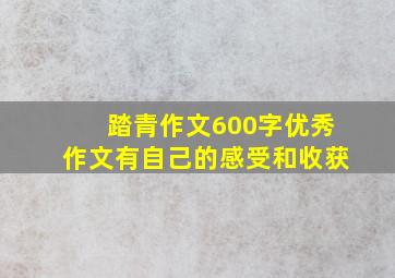 踏青作文600字优秀作文有自己的感受和收获