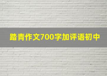 踏青作文700字加评语初中