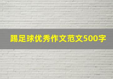 踢足球优秀作文范文500字