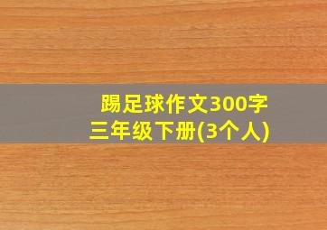 踢足球作文300字三年级下册(3个人)