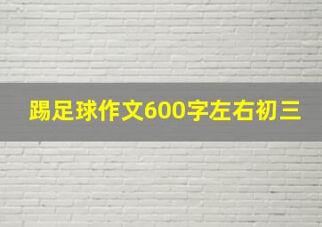 踢足球作文600字左右初三