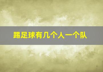 踢足球有几个人一个队