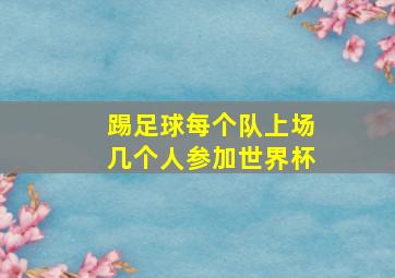 踢足球每个队上场几个人参加世界杯