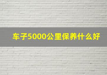 车子5000公里保养什么好