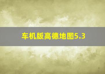 车机版高德地图5.3