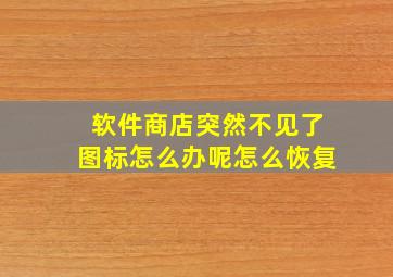 软件商店突然不见了图标怎么办呢怎么恢复