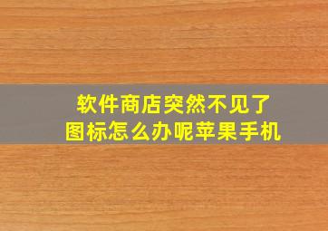 软件商店突然不见了图标怎么办呢苹果手机