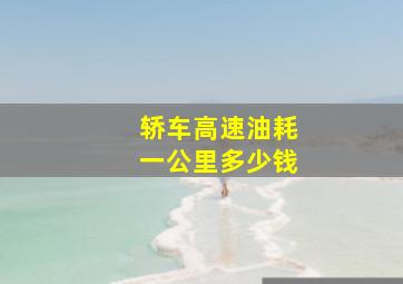 轿车高速油耗一公里多少钱