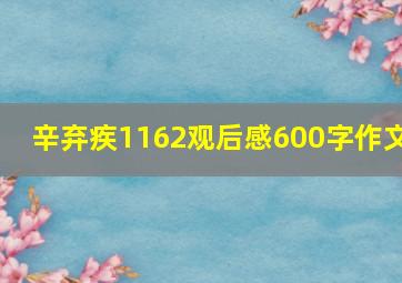 辛弃疾1162观后感600字作文