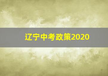 辽宁中考政策2020