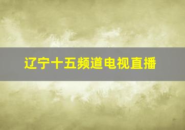 辽宁十五频道电视直播