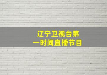 辽宁卫视台第一时间直播节目