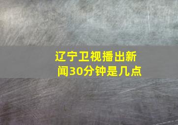 辽宁卫视播出新闻30分钟是几点