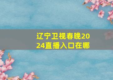 辽宁卫视春晚2024直播入口在哪