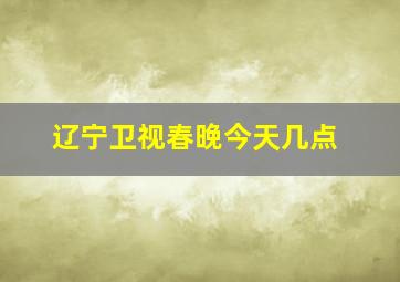 辽宁卫视春晚今天几点