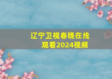 辽宁卫视春晚在线观看2024视频