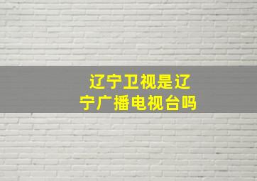 辽宁卫视是辽宁广播电视台吗