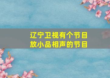 辽宁卫视有个节目放小品相声的节目