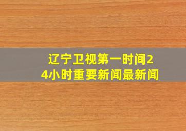 辽宁卫视第一时间24小时重要新闻最新闻