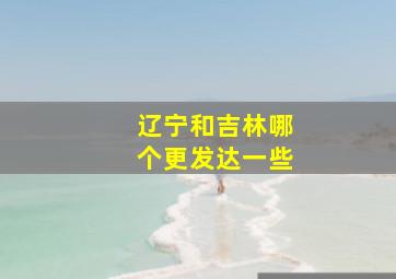 辽宁和吉林哪个更发达一些