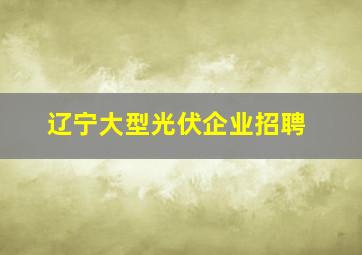 辽宁大型光伏企业招聘