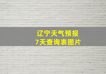 辽宁天气预报7天查询表图片