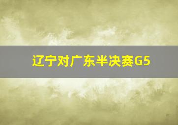 辽宁对广东半决赛G5